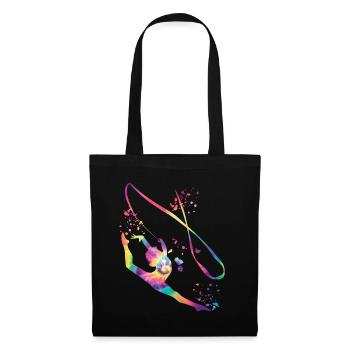 Gymnast with band Rhythmic gymnastics - Tote Bag - black - Front