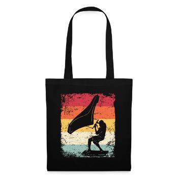 Flügelfolie Wingsurfing Retro-folie Flügel - Stoffbeutel - Schwarz - Vorne