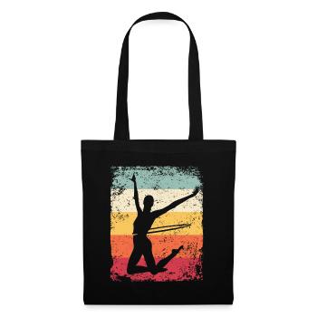 Gymnaste Gymnastique Rétro Rythmique Mature - Sac en tissu - noir - Devant