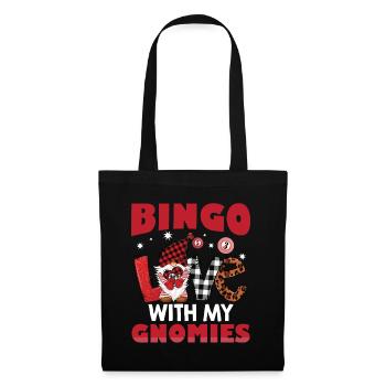Bingo Liebe Mit Meinen Gnomies Leo Bingo - Stoffbeutel - Schwarz - Vorne