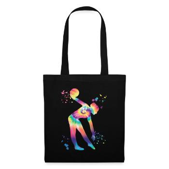 Gymnaste avec gymnastique rythmique de balle - Sac en tissu - noir - Devant