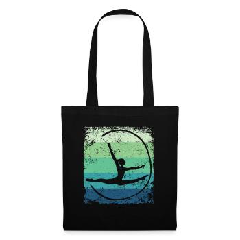 Gymnaste Gymnaste Gymnastique Rythmique Rétro - Sac en tissu - noir - Devant