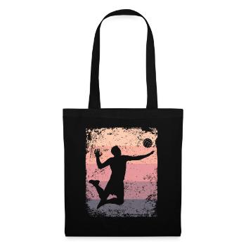 Volleyball Joueur Retro Beach Volleyball - Sac en tissu - noir - Devant