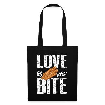 Love at first bite Mexican churros - Tote Bag - black - Front