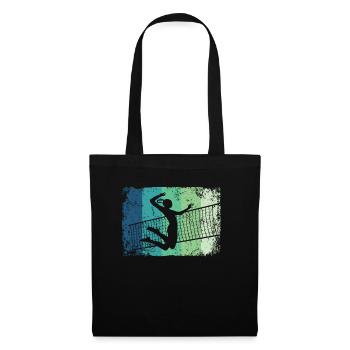Volleyball Joueur Retro Beach Volleyball - Sac en tissu - noir - Devant