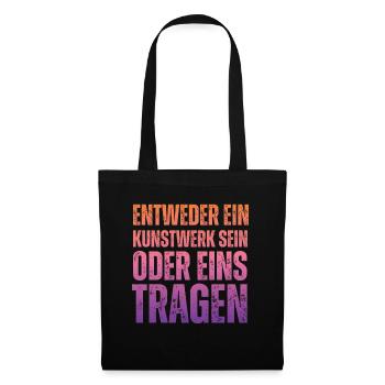 Entweder ein Kunstwerk Sein Nageldesignerin - Stoffbeutel - Schwarz - Vorne