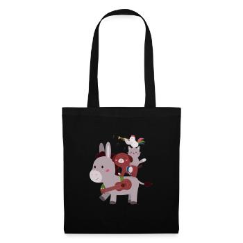 Bremen Town Musicians - Stoffbeutel - Schwarz - Vorne
