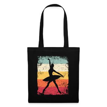 Ballet Dancer Vintage Woman Ballerina - Tote Bag - black - Front