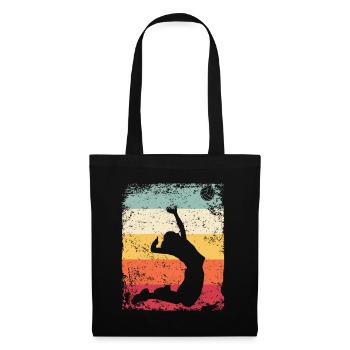 Volleyball Joueur Retro Beach Volleyball - Sac en tissu - noir - Devant