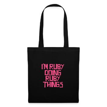 I'm Ruby doing Ruby things - Stoffbeutel - Schwarz - Vorne