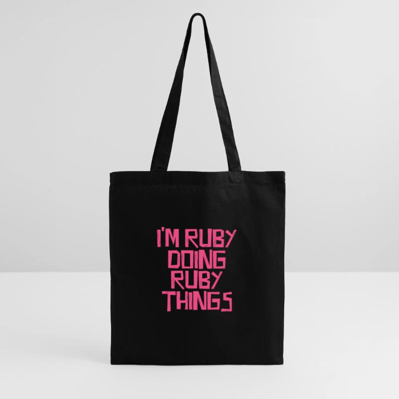 Je suis Ruby en train de faire des choses Ruby Sac en tissu