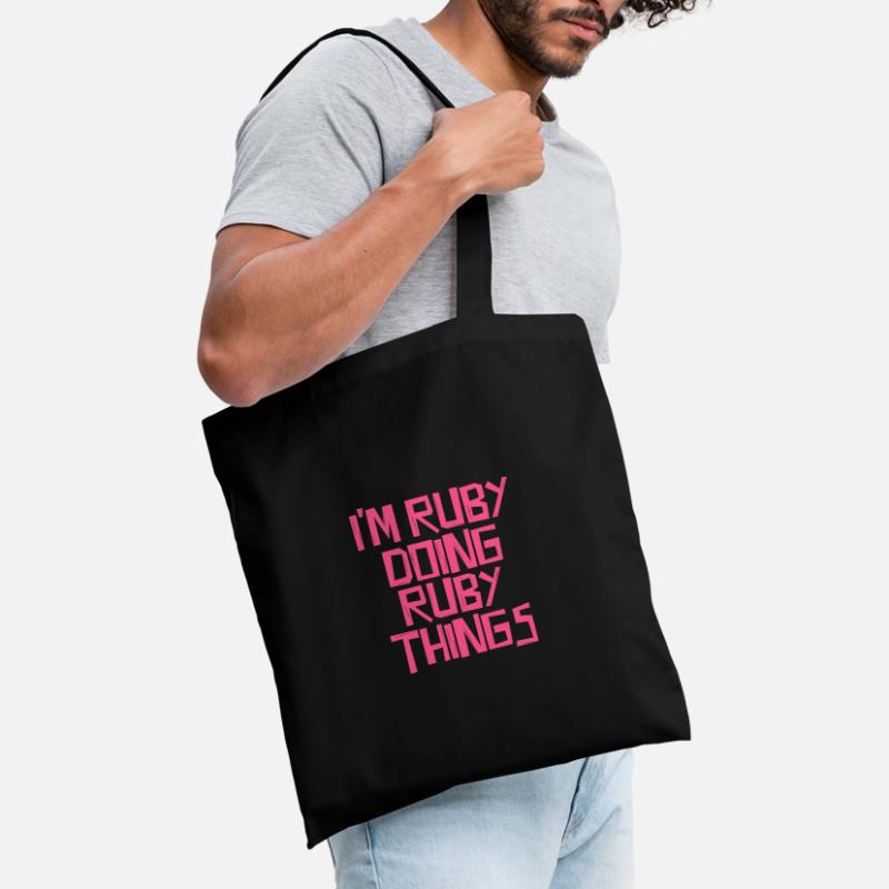 Je suis Ruby en train de faire des choses Ruby Sac en tissu