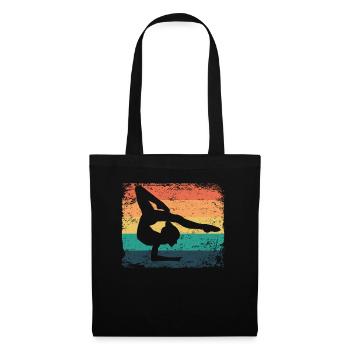 Gymnaste Gymnaste Gymnastique Rythmique Rétro - Sac en tissu - noir - Devant
