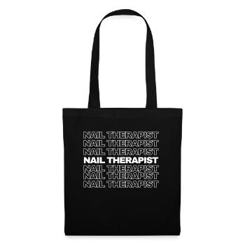 Thérapeute des ongles Drôle Nail Art Nail Tech - Sac en tissu - noir - Devant