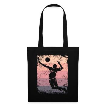 Volleyball Joueur Retro Beach Volleyball - Sac en tissu - noir - Devant