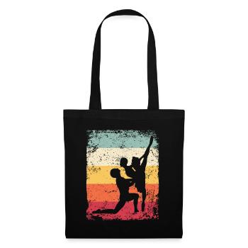 Ballet Dance Couple Ballerine Vintage - Sac en tissu - noir - Devant