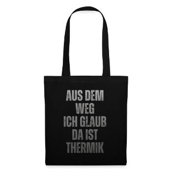 Ich Glaub Da ist Thermik RC Segelflieger - Stoffbeutel - Schwarz - Vorne