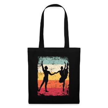 Ballet Dance Couple Vintage Ballerina - Tote Bag - black - Front