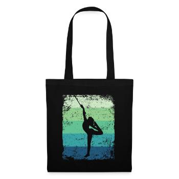 Gymnaste Baton Gymnastique Rythmique Rétro - Sac en tissu - noir - Devant