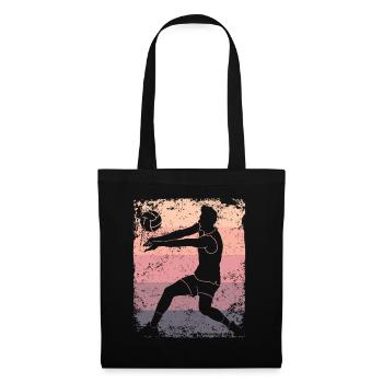 Volleyball Joueur Retro Beach Volleyball - Sac en tissu - noir - Devant
