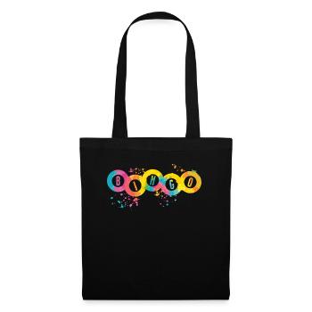 Bingo Bälle Farbsprotzer Frauen Männer Bingo - Stoffbeutel - Schwarz - Vorne