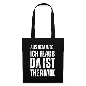 Ich Glaub Da ist Thermik RC Segelflieger - Stoffbeutel - Schwarz - Vorne