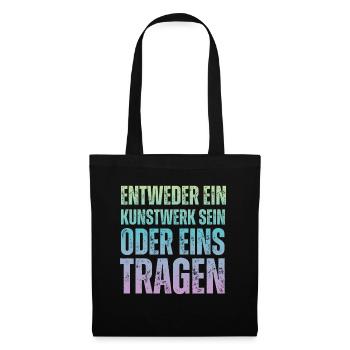 Entweder ein Kunstwerk Sein Nageldesignerin - Stoffbeutel - Schwarz - Vorne