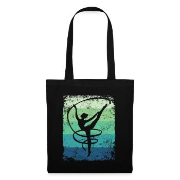 Gymnaste Gymnaste Gymnastique Rythmique Rétro - Sac en tissu - noir - Devant