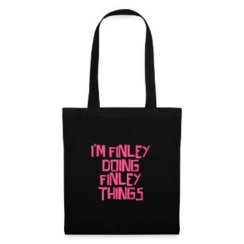 Je suis Finley en train de faire des choses Finley - Sac en tissu - noir - Devant