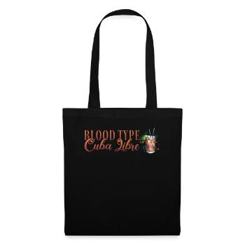 Groupe sanguin Cuba Libre Cocktail Barman - Sac en tissu - noir - Devant