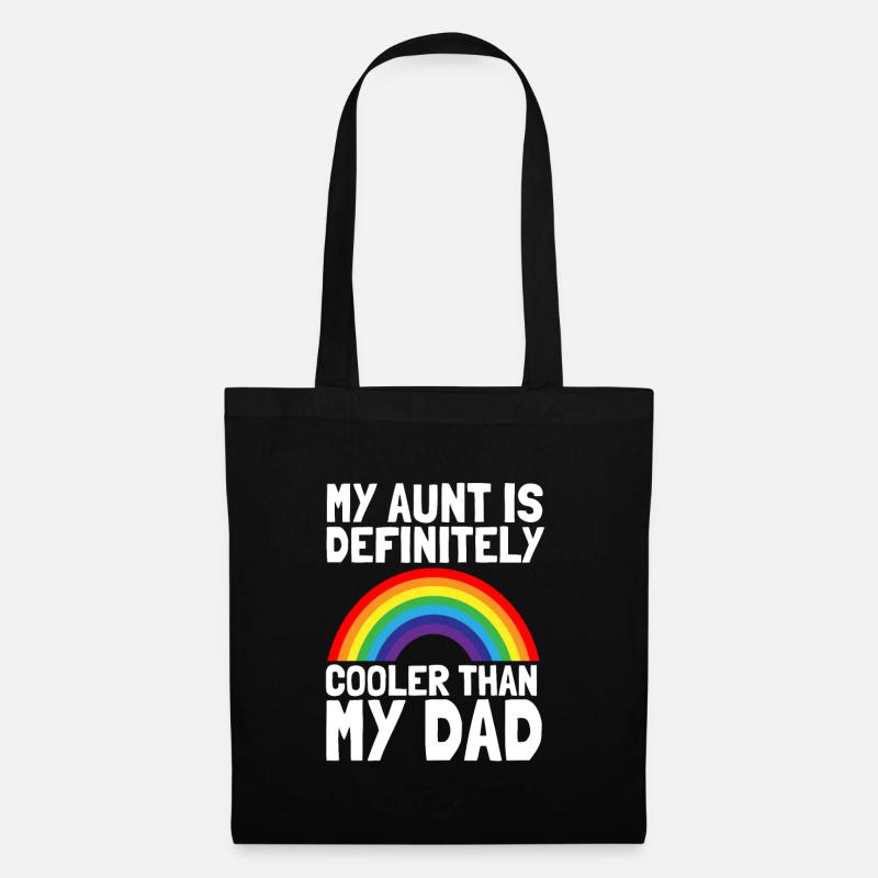 My Aunt Is Definitely Cooler Than My Dad - Stoffbeutel - Schwarz