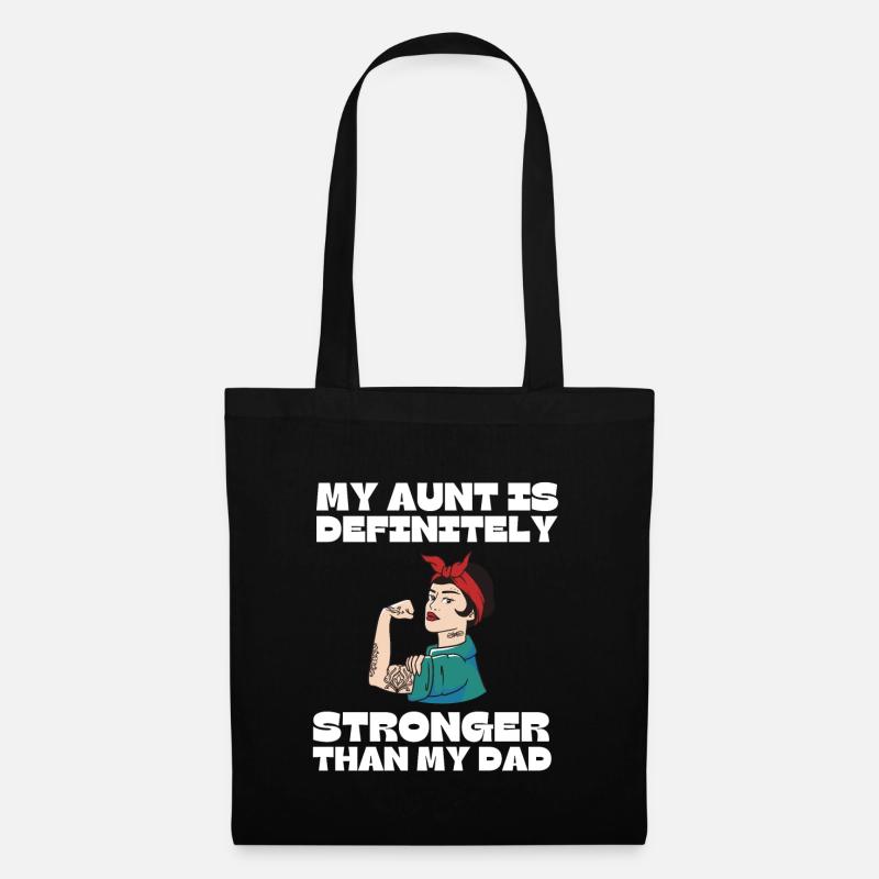 My Aunt Is Definitely Cooler Than My Dad - Stoffbeutel - Schwarz
