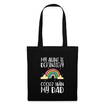 My Aunt Is Definitely Cooler Than My Dad - Tote Bag - black - Front