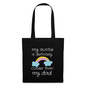My Aunt Is Definitely Cooler Than My Dad - Tote Bag - black - Front