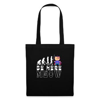 Yoga Cat - Be Here Meow - Tote Bag - black - Front