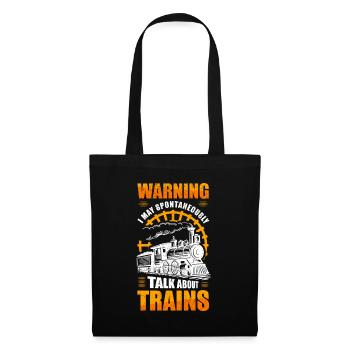 Model Railroad Funny Model Railroad Steam Locomotive Train - Tote Bag - black - Front