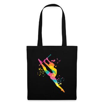Gymnast with Baton Rhythmic gymnastics - Tote Bag - black - Front