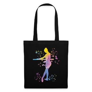 Ballet Dancer Colorsplash Ballerina - Tote Bag - black - Front