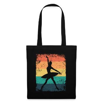 Ballet Dancer Vintage Woman Ballerina - Tote Bag - black - Front