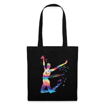Gymnast with Hoop Rhythmic Gymnastics - Tote Bag - black - Front