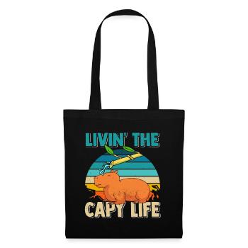 Capybara Douche Rongeur Capybara Capybara - Sac en tissu - noir - Devant