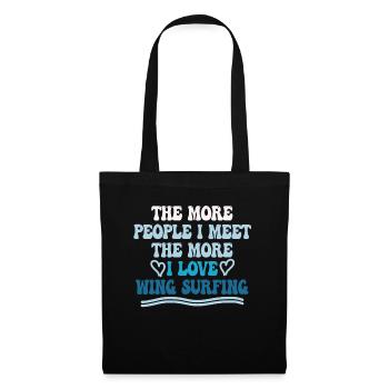 The more people I meet, the more foil - Tote Bag - black - Front