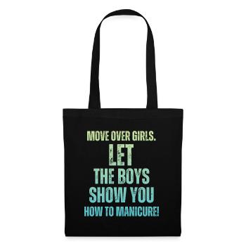 Place là, les filles - prothésistes ongulaires - Sac en tissu - noir - Devant
