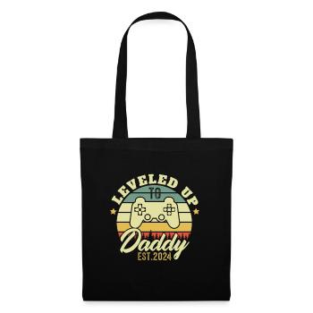 Leveled up to Daddy 2024 Dad gift 2024 - Tote Bag - black - Front