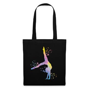 Gymnast with clubs Rhythmic gymnastics - Tote Bag - black - Front