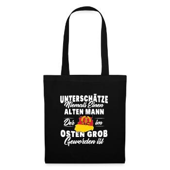 Ossi Geschenk Männer Frauen Ostdeutschland NVA Ost - Stoffbeutel - Schwarz - Vorne