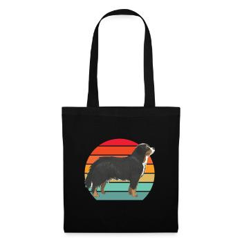 Grand design de chien rétro Hovawart - Sac en tissu - noir - Devant