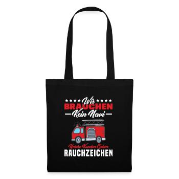 Feuerwehr Feuerwehrmann - Stoffbeutel - Schwarz - Vorne