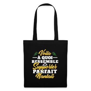 Supporter Nantais Cadeau Foot-ball Club Nantes - Sac en tissu - noir - Devant