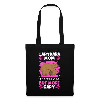 Capybara Mama Rongeur Capybara Capybara - Sac en tissu - noir - Devant